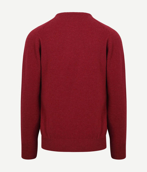 William Lockie pullover lamswol o poppy mellange | Regular-fit