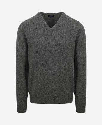 Pullover lamswol v cliff grijs