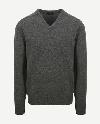 Pullover lamswol v cliff grijs