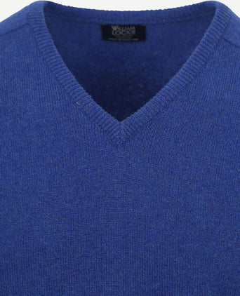 William Lockie pullover lamswol v persian royal blue | Regular-fit