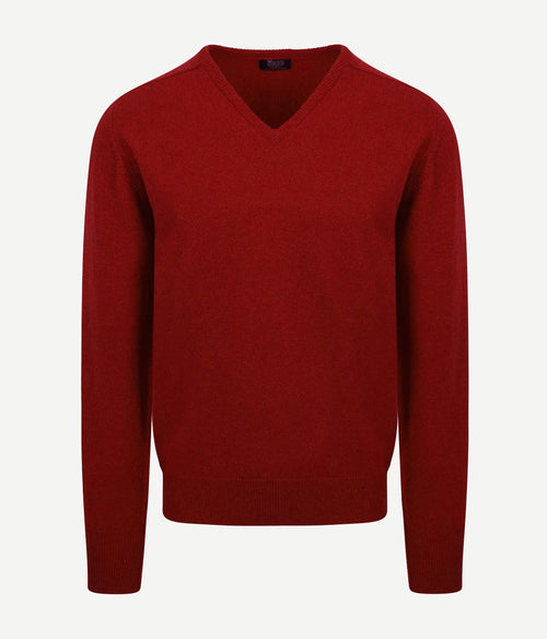 William Lockie pullover lamswol v poppy | Regular-fit