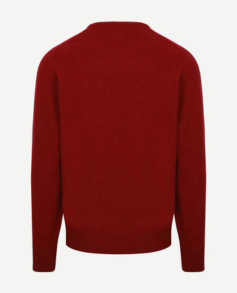 William Lockie pullover lamswol v poppy | Regular-fit