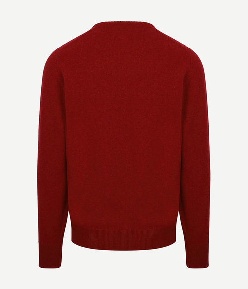 William Lockie pullover lamswol v poppy | Regular-fit