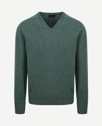 Pullover wol moorland groen