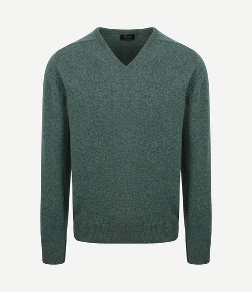 Pullover wol moorland groen