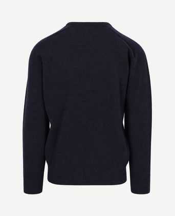 Lamswol donkerblauw