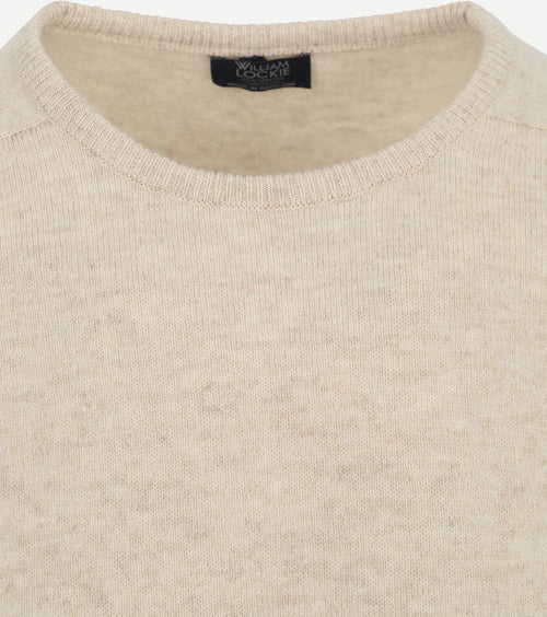 William Lockie trui lamswol linen beige | Regular-fit