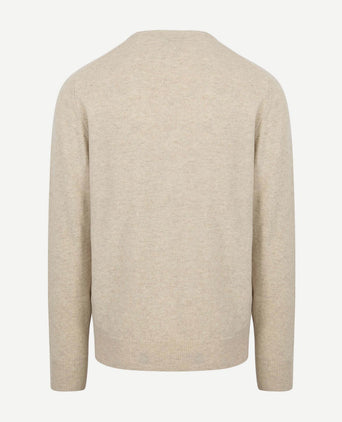 William Lockie trui lamswol linen beige | Regular-fit