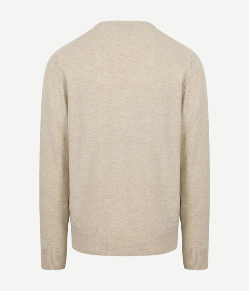 William Lockie trui lamswol linen beige | Regular-fit