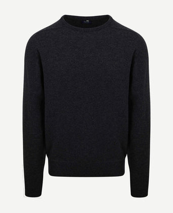 Trui lamswol charcoal antraciet