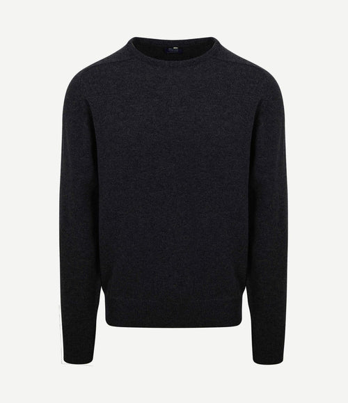 Trui lamswol charcoal antraciet