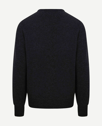 William Lockie trui lamswol charcoal antraciet | Regular-fit