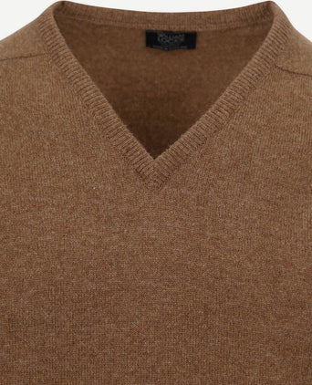 William Lockie v-hals lamswol driftwood | Regular-fit