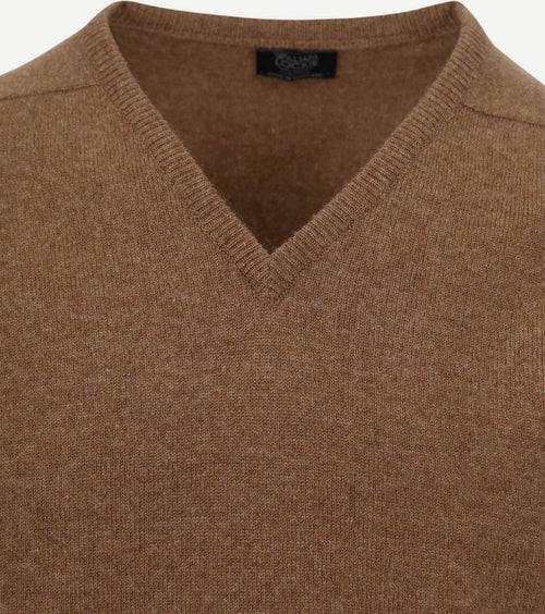 William Lockie v-hals lamswol driftwood | Regular-fit