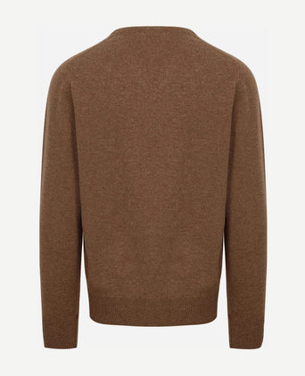 William Lockie v-hals lamswol driftwood | Regular-fit