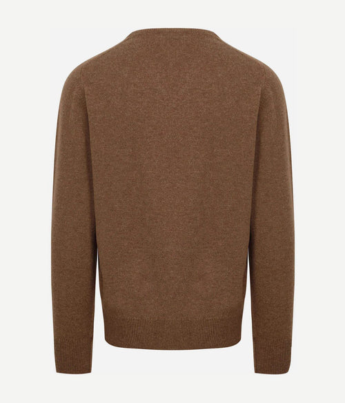 William Lockie v-hals lamswol driftwood | Regular-fit