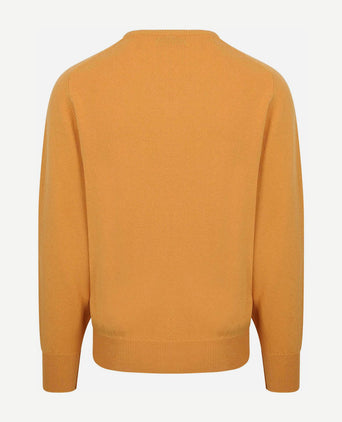 William Lockie v-hals lamswol geel | Regular-fit