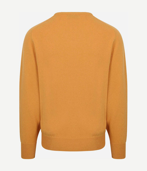 William Lockie v-hals lamswol geel | Regular-fit