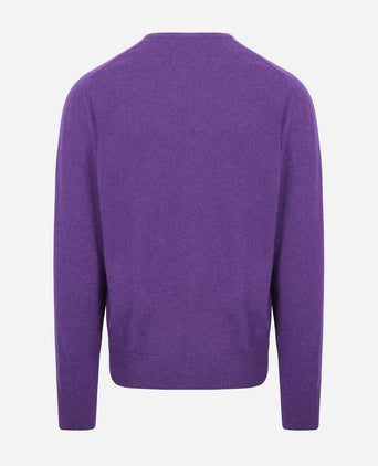 William Lockie v-hals lamswol paars | Regular-fit