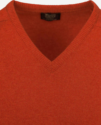 William Lockie v-neck lamswol ember | Regular-fit