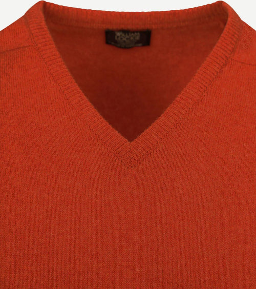 William Lockie v-neck lamswol ember | Regular-fit