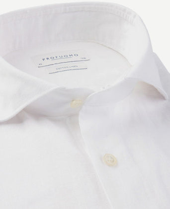 Profuomo linnen overhemd wit | Slim-fit