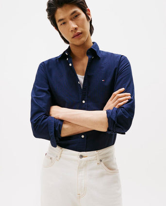 Tommy Hilfiger Oxford overhemd donkerblauw | Regular-fit