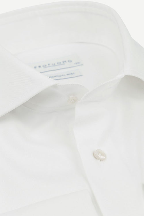 Shirt cutaway dubbel manchet off white