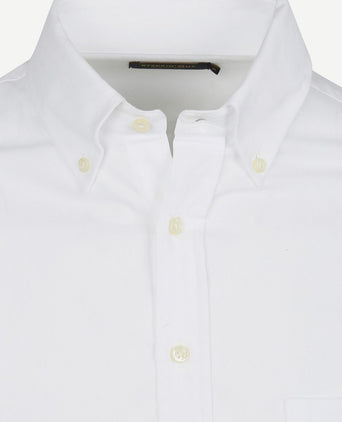 Overhemd twill borstzak wit