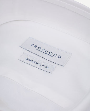 Shirt cutaway dubbel manchet off white