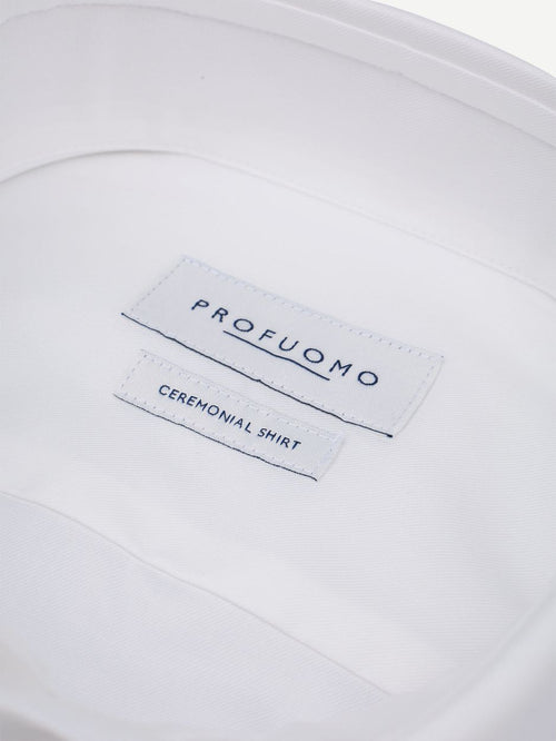 Shirt cutaway dubbel manchet off white