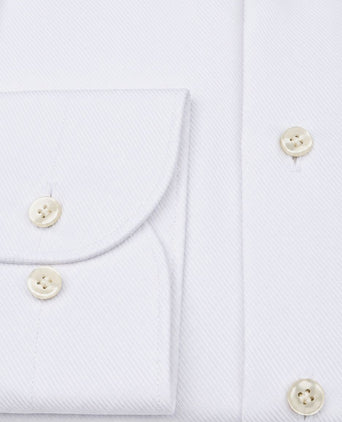 Heavy twill overhemd wit