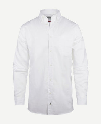 Extra long sleeves overhemd twill wit