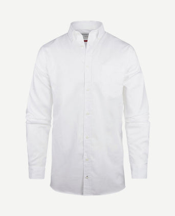 Extra long sleeves overhemd twill wit