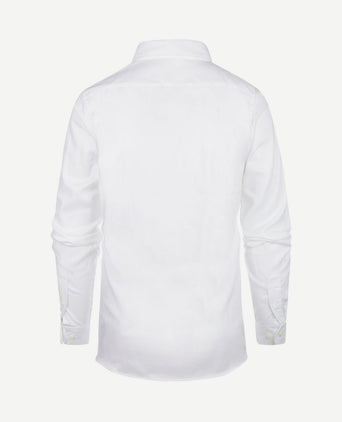 Extra long sleeves overhemd twill wit