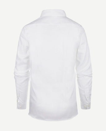 Extra long sleeves overhemd twill wit