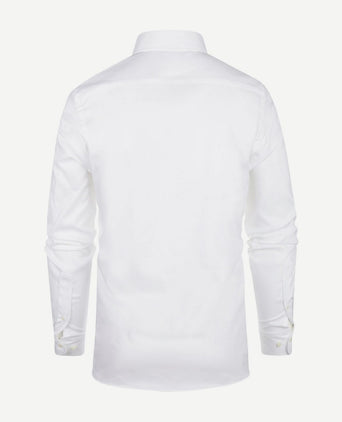 Overhemd slim-fit twill wit
