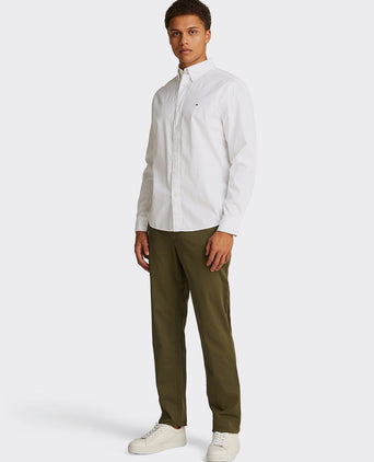 Poplin overhemd flex wit