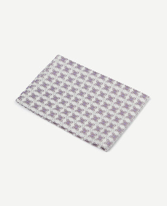Zijde pochet bloem wit