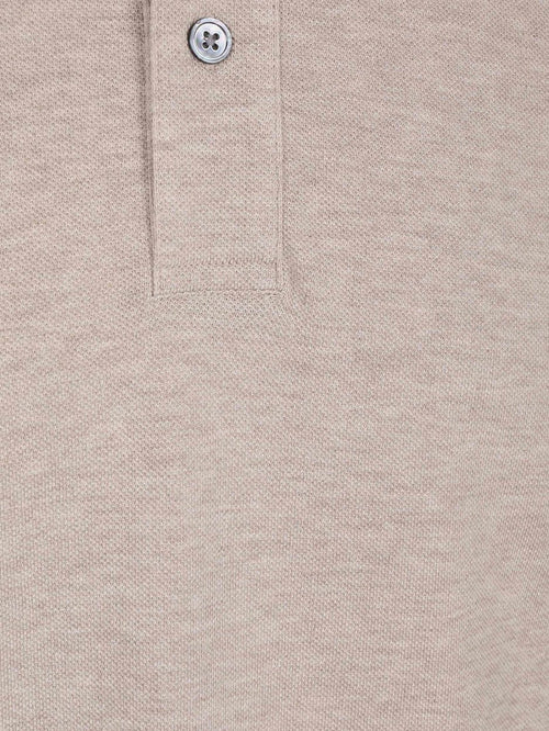 Piqué poloshirt beige