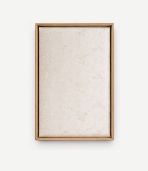 Zijde pochet flower off white