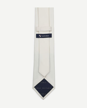 Zijde stropdas off white