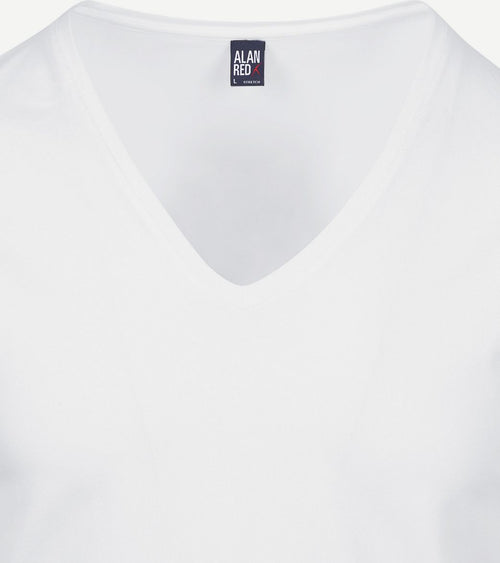 T-shirt (2-pack) NOV extra diepe v-hals stretch