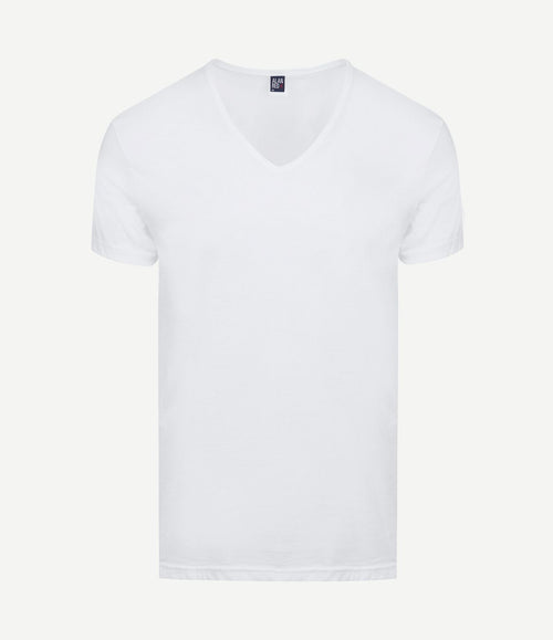 Dean v-hals t-shirt wit (2-pack)