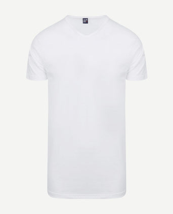 Vermont extra lange t-shirts wit (2-pack)