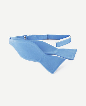 Zelfstrikker zijde blauw f02