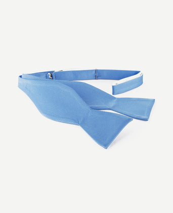 Zelfstrikker zijde blauw f02