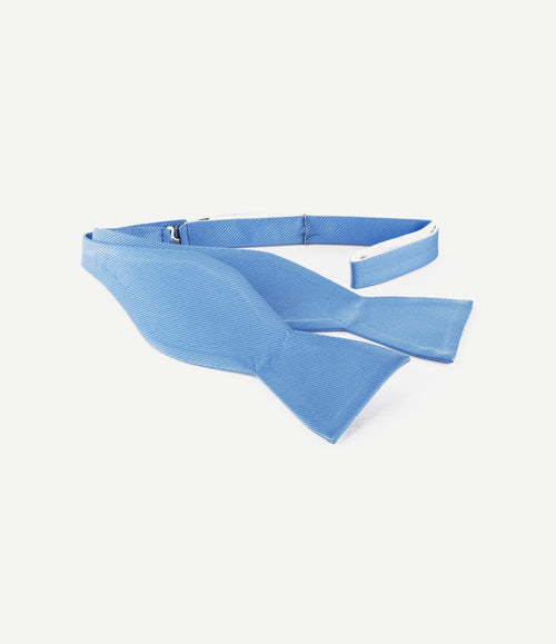 Zelfstrikker zijde blauw f02