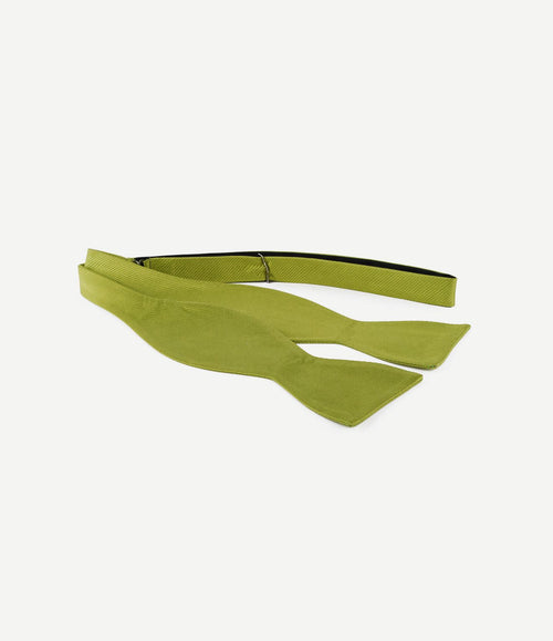 Zelfstrikker zijde lime groen f04