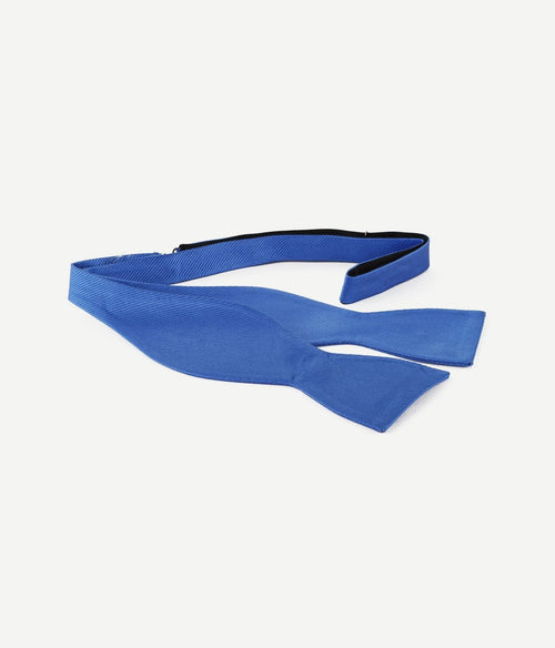 Zelfstrikker zijde midden blauw f05